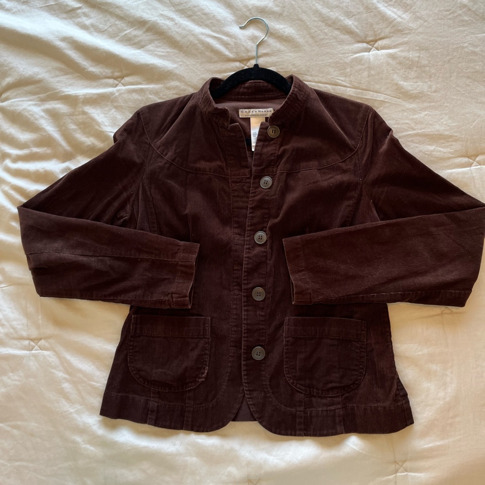Corduroy Jacket, Brown, Women’s Size S